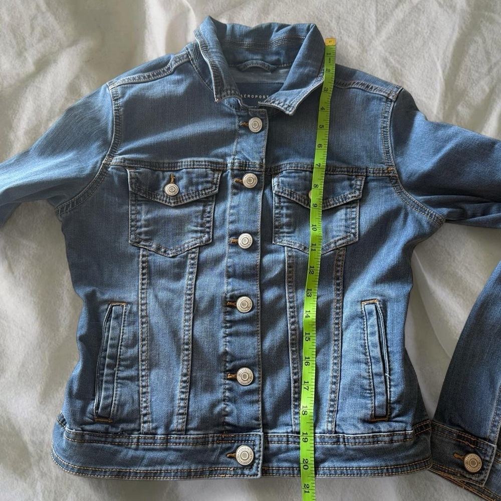 Western Fitted Aeropostale Blue Denim Jacket - Picture 5 of 5